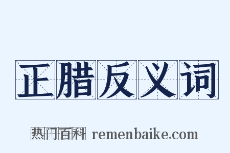 正腊反义词是什么意思的图片